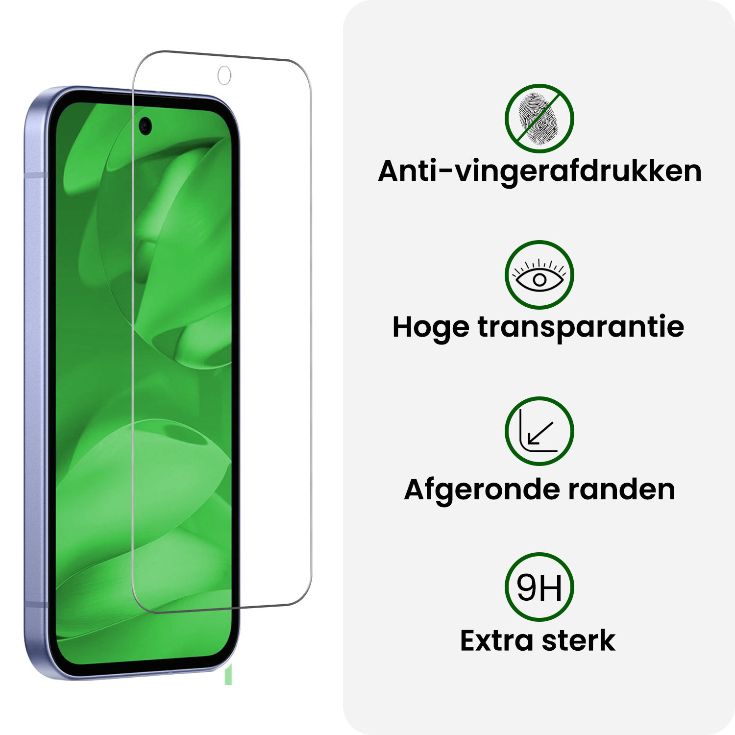 BASEY. BASEY. Google Pixel 9a Hoesje Siliconen Met Screenprotector - Donkerblauw