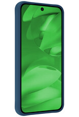 BASEY. BASEY. Google Pixel 9a Hoesje Siliconen Met Screenprotector - Donkerblauw