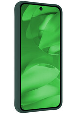 BASEY. BASEY. Google Pixel 9a Hoesje Siliconen Met Screenprotector - Donkergroen