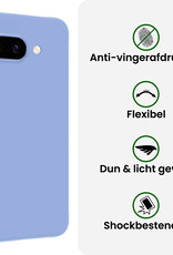 BASEY. BASEY. Google Pixel 9a Hoesje Siliconen Met Screenprotector - Lichtblauw