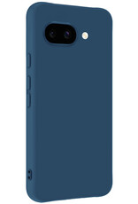 BASEY. BASEY. Google Pixel 9a Hoesje Siliconen Met 2x Screenprotector - Donkerblauw