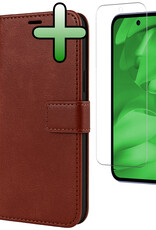 BASEY. BASEY. Google Pixel 9a Hoesje Bookcase Met Screenprotector - Bruin