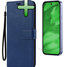 BASEY. BASEY. Google Pixel 9a Hoesje Bookcase Met Screenprotector - Donkerblauw