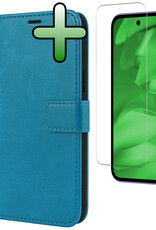 BASEY. BASEY. Google Pixel 9a Hoesje Bookcase Met Screenprotector - Turquoise