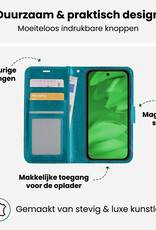 BASEY. BASEY. Google Pixel 9a Hoesje Bookcase Met Screenprotector - Turquoise