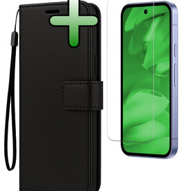 BASEY. BASEY. Google Pixel 9a Hoesje Bookcase Met Screenprotector - Zwart
