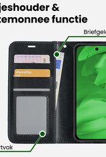 BASEY. BASEY. Google Pixel 9a Hoesje Bookcase Met Screenprotector - Zwart