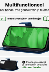 BASEY. BASEY. Google Pixel 9a Hoesje Bookcase Met 2x Screenprotector - Donkerblauw