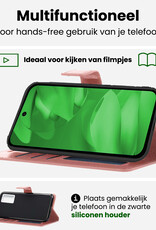 BASEY. BASEY. Google Pixel 9a Hoesje Bookcase Met 2x Screenprotector - Rose Goud