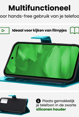 BASEY. BASEY. Google Pixel 9a Hoesje Bookcase Met 2x Screenprotector - Turquoise