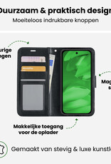 BASEY. BASEY. Google Pixel 9a Hoesje Bookcase Met 2x Screenprotector - Zwart