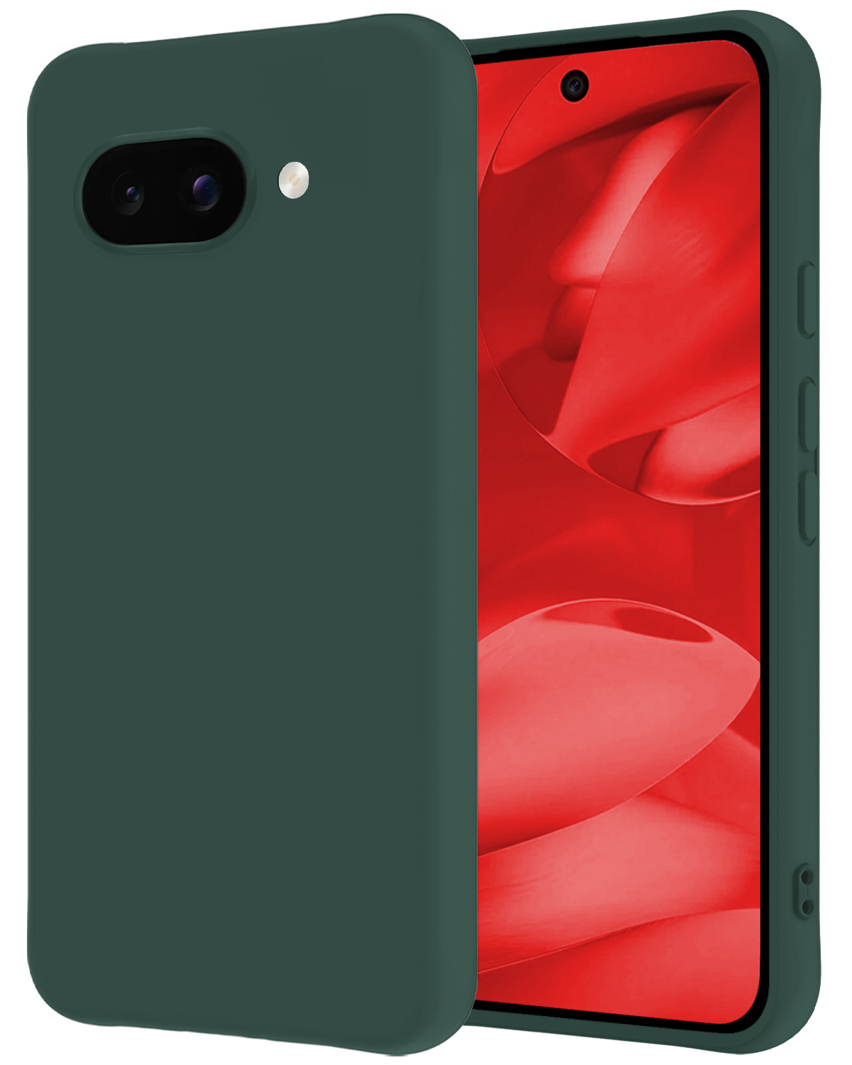 NoXx NoXx Google Pixel 9a Hoesje Siliconen - Donkergroen