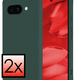 NoXx NoXx Google Pixel 9a Hoesje Siliconen - Donkergroen - 2 PACK