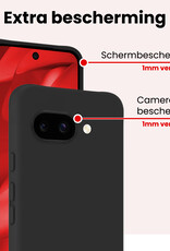 NoXx NoXx Google Pixel 9a Hoesje Siliconen - Zwart - 2 PACK