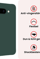 NoXx NoXx Google Pixel 9a Hoesje Siliconen Met Screenprotector - Donkergroen