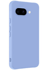NoXx NoXx Google Pixel 9a Hoesje Siliconen Met Screenprotector - Lichtblauw