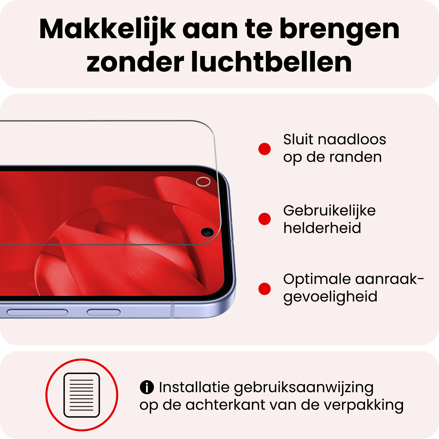 NoXx NoXx Google Pixel 9a Hoesje Siliconen Met 2x Screenprotector - Donkerblauw