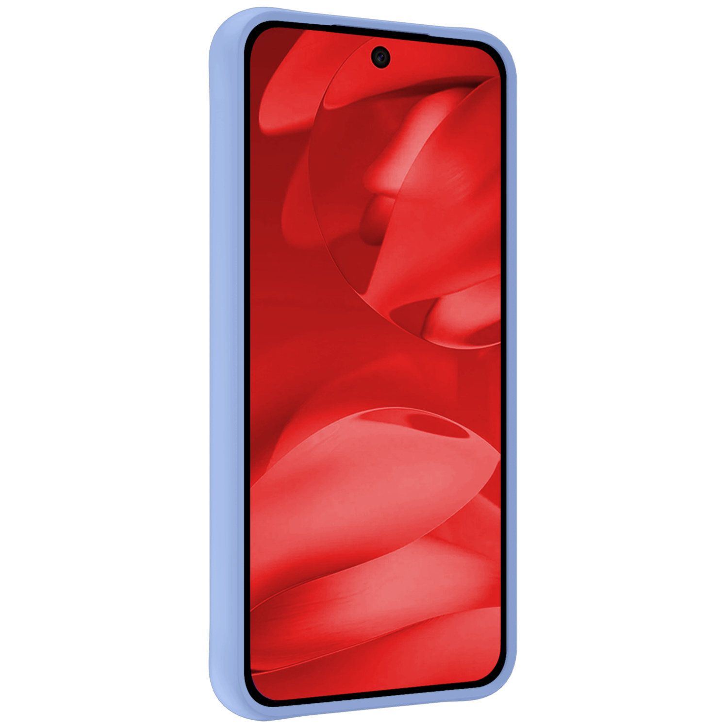 NoXx NoXx Google Pixel 9a Hoesje Siliconen Met 2x Screenprotector - Lichtblauw