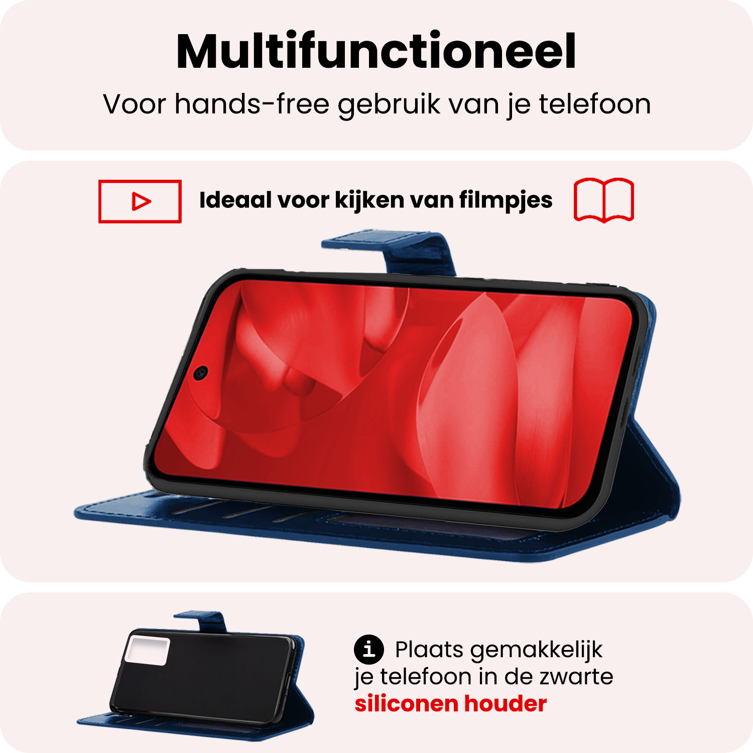 NoXx NoXx Google Pixel 9a Hoesje Bookcase - Donkerblauw