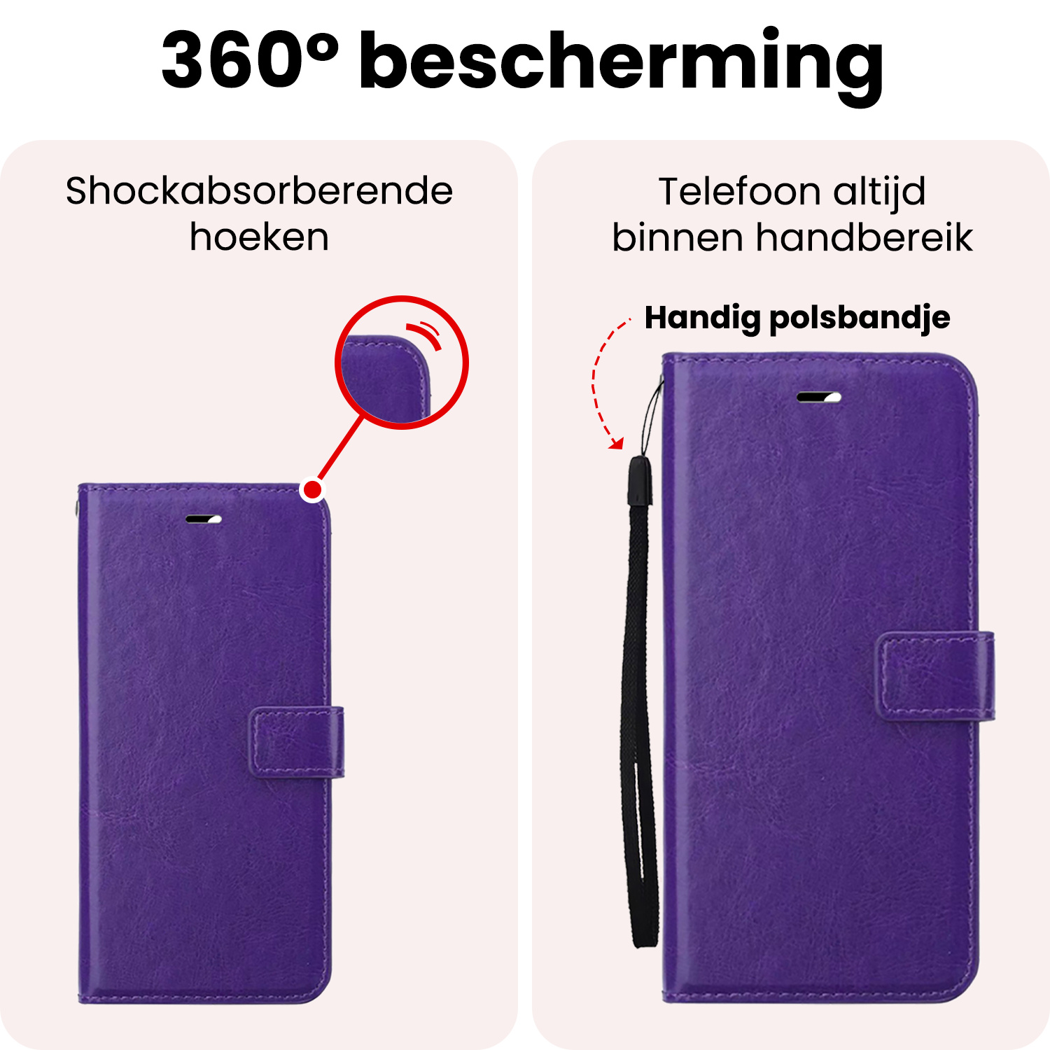 NoXx NoXx Google Pixel 9a Hoesje Bookcase - Paars