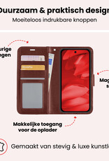 NoXx NoXx Google Pixel 9a Hoesje Bookcase Met Screenprotector - Bruin