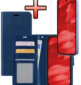 NoXx NoXx Google Pixel 9a Hoesje Bookcase Met Screenprotector - Donkerblauw