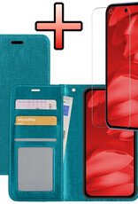 NoXx NoXx Google Pixel 9a Hoesje Bookcase Met Screenprotector - Turquoise