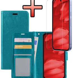 NoXx NoXx Google Pixel 9a Hoesje Bookcase Met Screenprotector - Turquoise