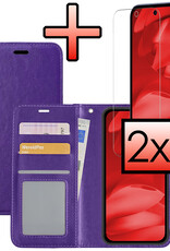 NoXx NoXx Google Pixel 9a Hoesje Bookcase Met 2x Screenprotector - Paars