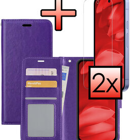 NoXx NoXx Google Pixel 9a Hoesje Bookcase Met 2x Screenprotector - Paars