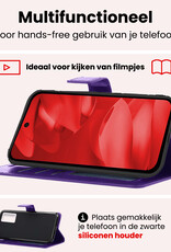 NoXx NoXx Google Pixel 9a Hoesje Bookcase Met 2x Screenprotector - Paars