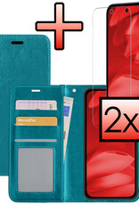 NoXx NoXx Google Pixel 9a Hoesje Bookcase Met 2x Screenprotector - Turquoise