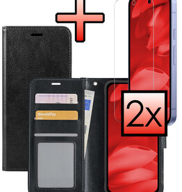 NoXx NoXx Google Pixel 9a Hoesje Bookcase Met 2x Screenprotector - Zwart