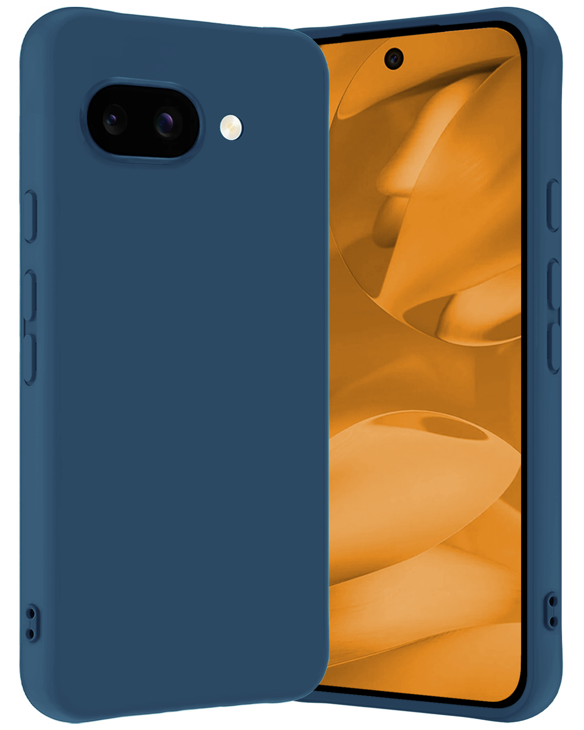 Nomfy Nomfy Google Pixel 9a Hoesje Siliconen - Donkerblauw