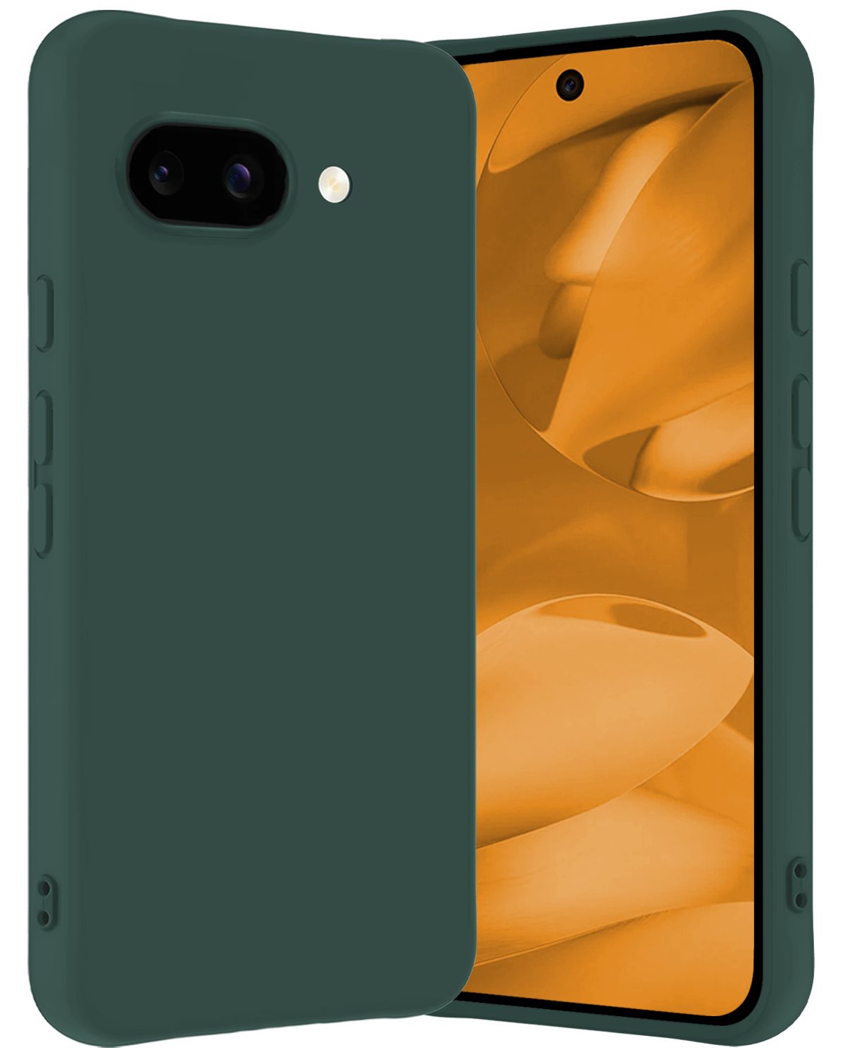 Nomfy Nomfy Google Pixel 9a Hoesje Siliconen - Donkergroen