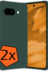 Nomfy Nomfy Google Pixel 9a Hoesje Siliconen - Donkergroen - 2 PACK