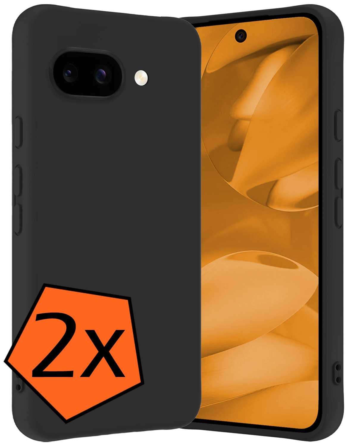 Nomfy Nomfy Google Pixel 9a Hoesje Siliconen - Zwart - 2 PACK