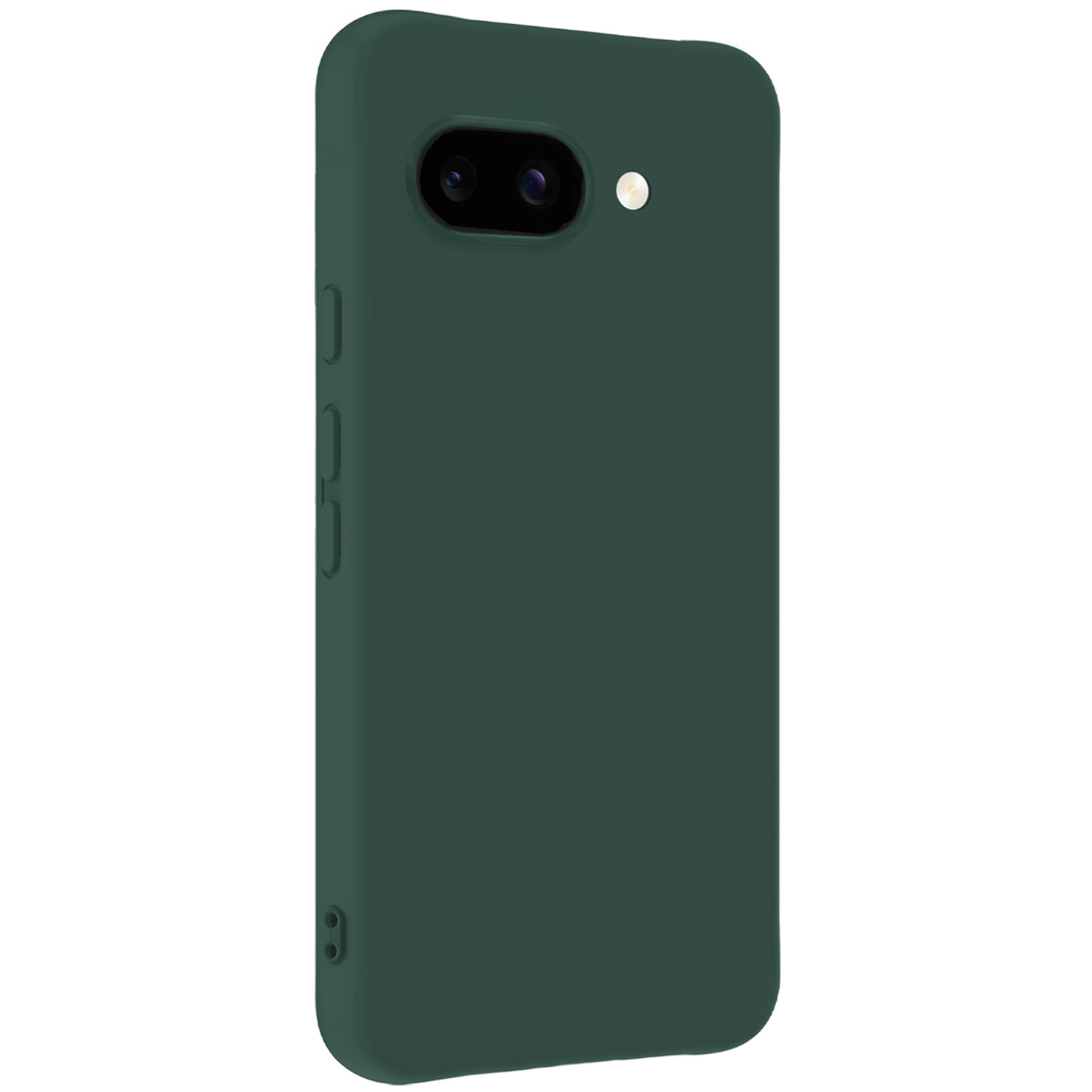 Nomfy Nomfy Google Pixel 9a Hoesje Siliconen Met Screenprotector - Donkergroen