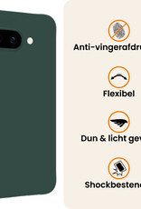 Nomfy Nomfy Google Pixel 9a Hoesje Siliconen Met 2x Screenprotector - Donkergroen