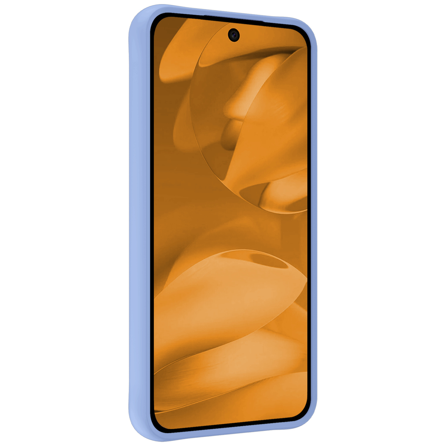 Nomfy Nomfy Google Pixel 9a Hoesje Siliconen Met 2x Screenprotector - Lichtblauw