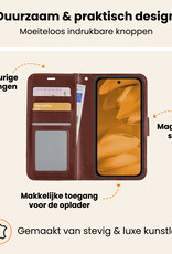 Nomfy Nomfy Google Pixel 9a Hoesje Bookcase Met Screenprotector - Bruin