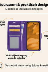 Nomfy Nomfy Google Pixel 9a Hoesje Bookcase Met Screenprotector - Paars