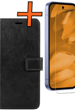 Nomfy Nomfy Google Pixel 9a Hoesje Bookcase Met Screenprotector - Zwart