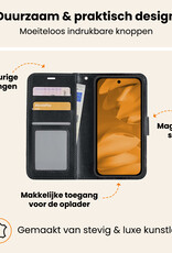 Nomfy Nomfy Google Pixel 9a Hoesje Bookcase Met Screenprotector - Zwart