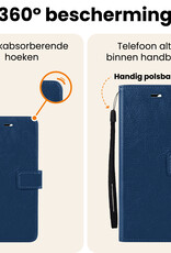 Nomfy Nomfy Google Pixel 9a Hoesje Bookcase Met 2x Screenprotector - Donkerblauw