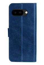 Nomfy Nomfy Google Pixel 9a Hoesje Bookcase Met 2x Screenprotector - Donkerblauw