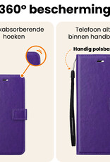 Nomfy Nomfy Google Pixel 9a Hoesje Bookcase Met 2x Screenprotector - Paars