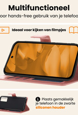 Nomfy Nomfy Google Pixel 9a Hoesje Bookcase Met 2x Screenprotector - Rose Goud