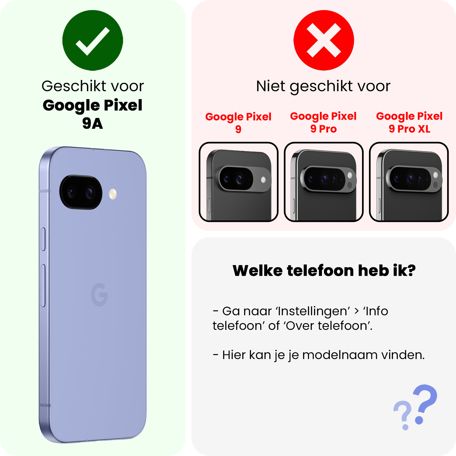 Nomfy Nomfy Google Pixel 9a Hoesje Bookcase Met 2x Screenprotector - Turquoise