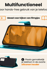 Nomfy Nomfy Google Pixel 9a Hoesje Bookcase Met 2x Screenprotector - Turquoise